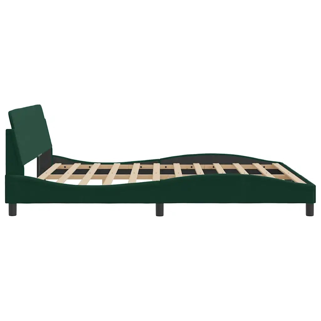Giroletto-Struttura Letto Dover Verde Scuro 180x200 cm in Velluto