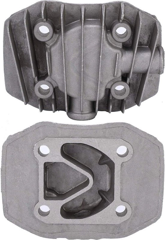 Compressore d'aria Cilindro Testata Fonderia Alluminio Alta Resistenza - Cilindro Testata Pneumatica Doppia - Componenti Raffreddamento Cilindro Cappotto Raffreddamento - Scambiatore di Calore G3/8in Condotto