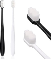 Tandenborstel ultrazucco - 2 pezzi - Micro-nano - Per la gengiva sensibile - Con 20.000 fibre zucche sterili - Per denti sensibili (nero + bianco)