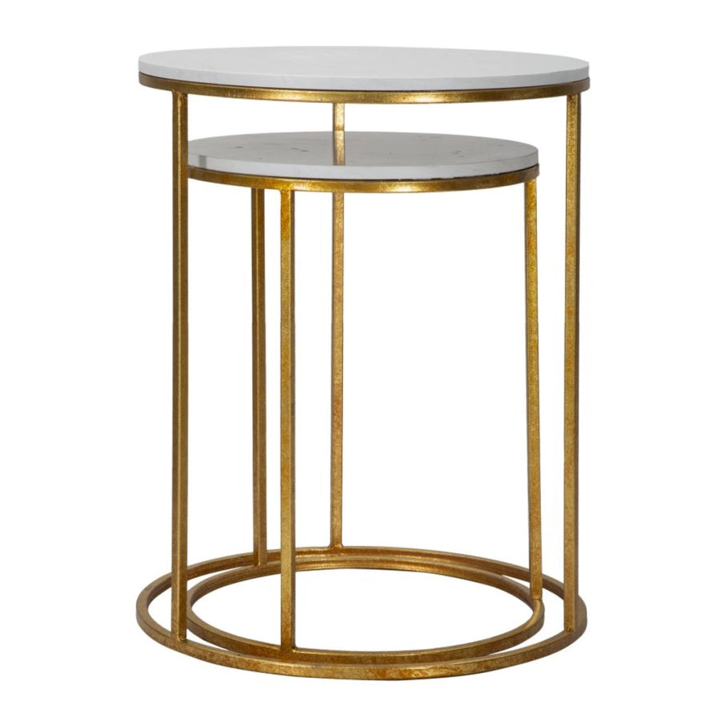 Set di Tavolini VKH534, Oro, Metallo, 52x52x63 cm