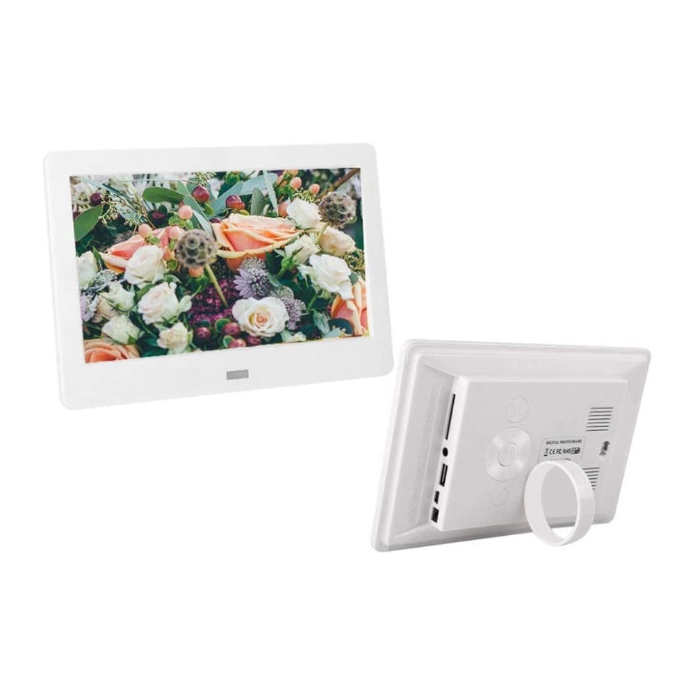 Trade Shop - Cornice Digitale 7" Usb Foto Video Mp3 Jpg Sd Avi Card Telecomando Wide Screen -