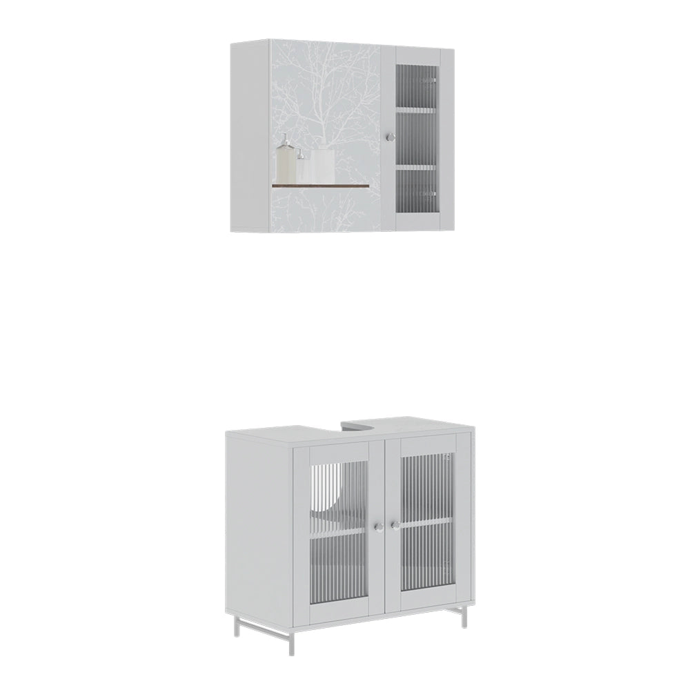 Vicco Set di mobili da bagno Bianco 2 parti