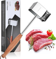 Fornello per carne 304 acciaio inossidabile - 36 lame in acciaio - 25 punte di martello - manico di legno antiscivolo - taglio per carne di maiale pollo