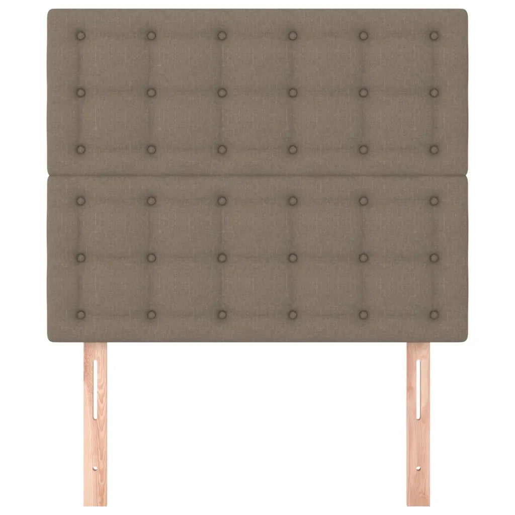 Testiera 2 pz Tortora 80x5x78/88 cm in Tessuto