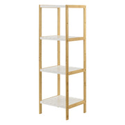 Scaffale portaoggetti in bambù 33 x 34 x 110 cm bianco naturale 03_0006975