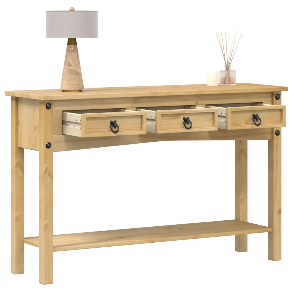 Tavolo Consolle "Corona" 114x34,5x73 cm in Legno Massello di Pino 4005666