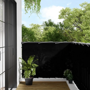 Paravento da Balcone Nero 120x700 cm 100% Poliestere Oxford