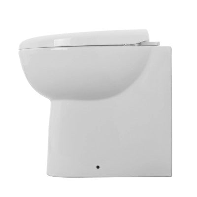 Wc filomuro bianco lucido con brida e scarico universale linea Cipro
