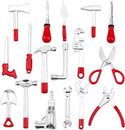 Set di attrezzi per miniatura 1:12, 17 pezzi, multifunzionale, attrezzi mini per accessori di decorazione di casa di bambole