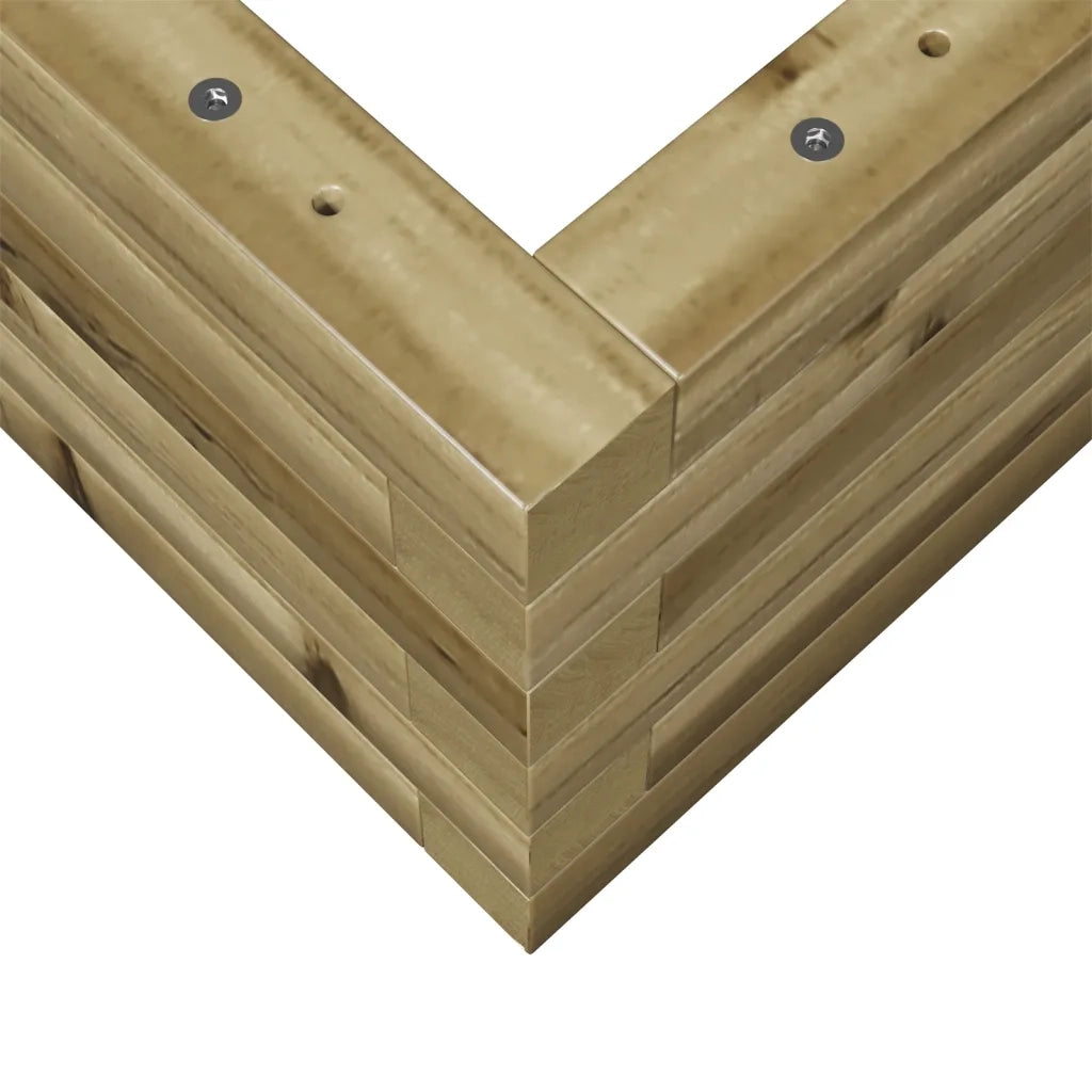 Fioriera | Cassetta per fiori | Vaso da Giardino 90x60x23 cm in Legno di Pino Impregnato