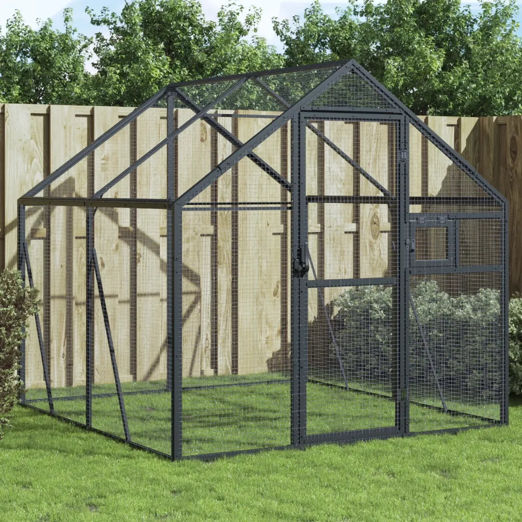 Voliera Antracite 1,79x2x1,85 m in Alluminio CFW8700782