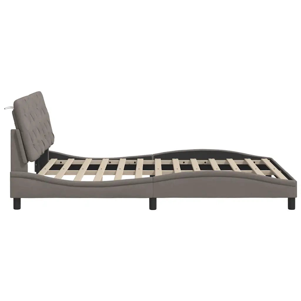 Giroletto senza Materasso-Struttura Letto Tortora 120x200 cm Tessuto 176967