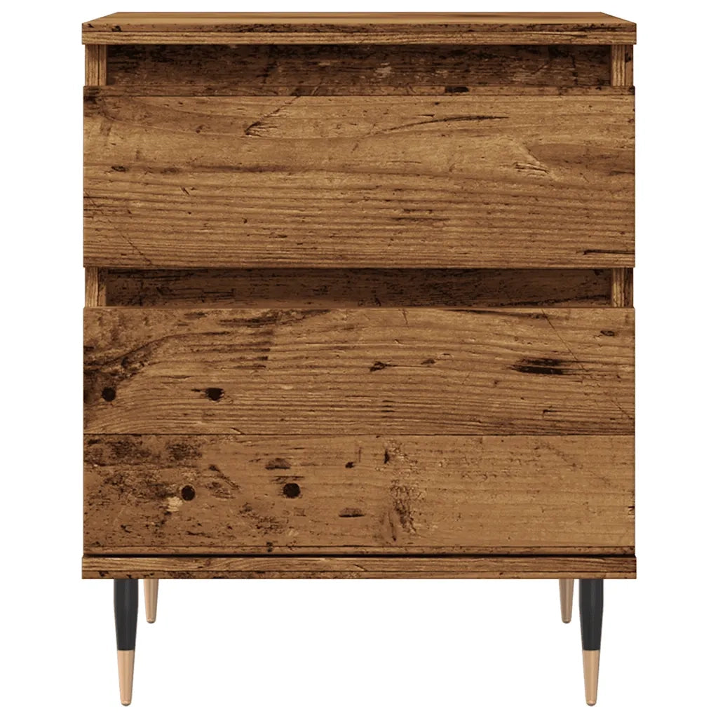 Comodini 2pz-Set di 2 Tavolino da notte Legno Antico 40x35x50 cm in Legno Multistrato 393331