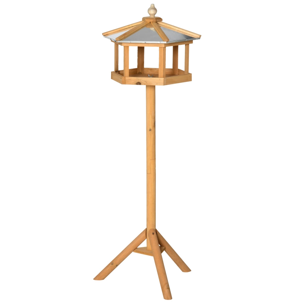 Casetta per uccelli con supporto ¨C zephmum ¨C in legno con tetto in zinco 40x40x113 cm giallo