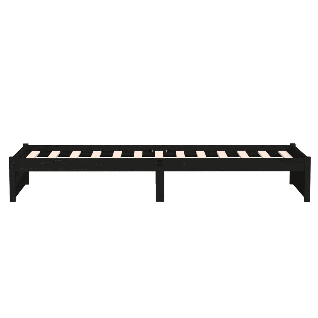 Giroletto in Legno Massello Nero 75x190 cm Small Single 814913