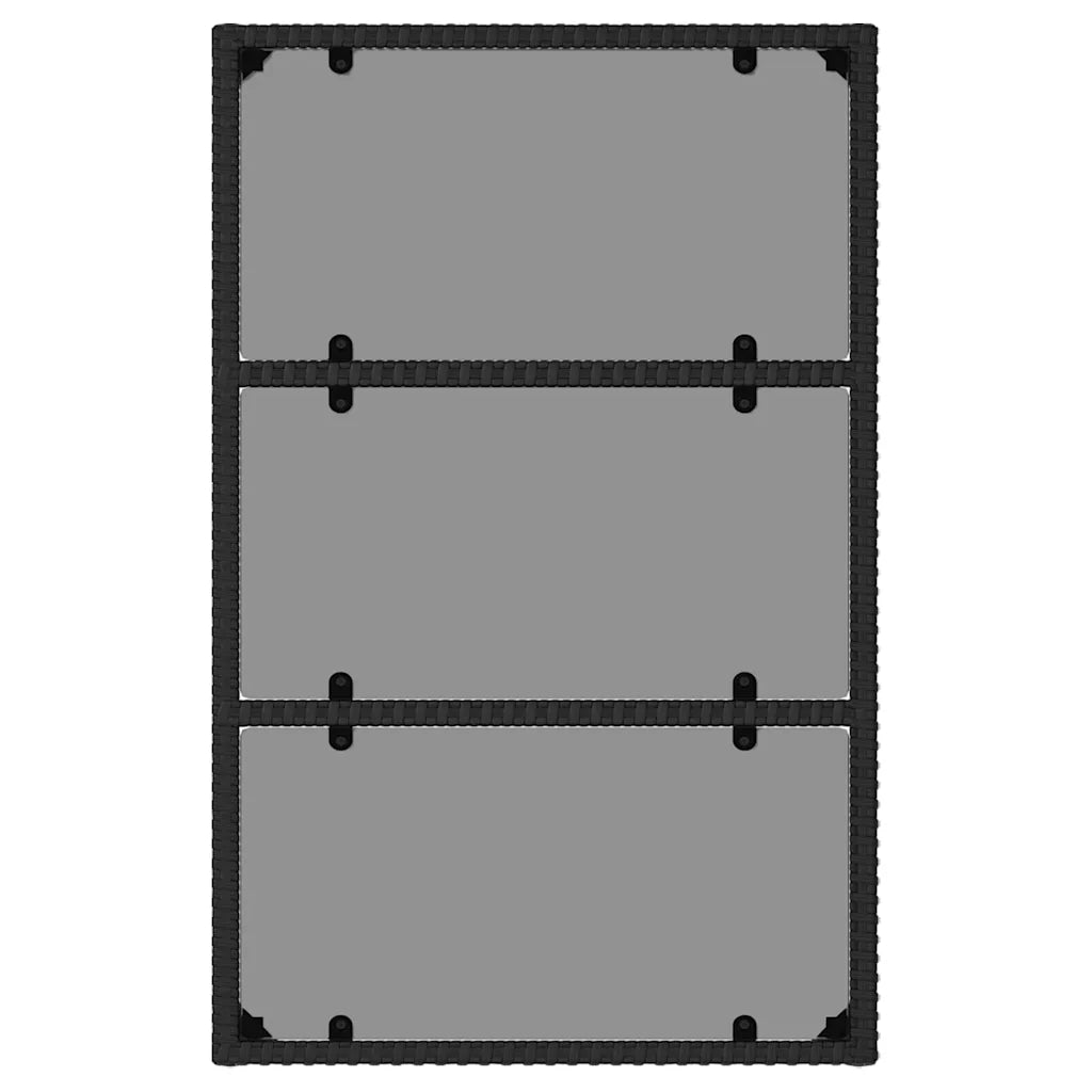 Set Mobili da Giardino 6 pz con Cuscini in Polyrattan Nero 319510
