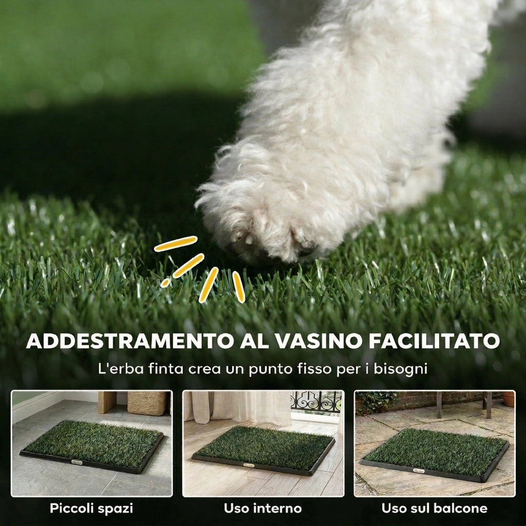 Tappetino Erboso Lavabile per Cani ¨C zephmum ¨C Verde 76x50,5 cm