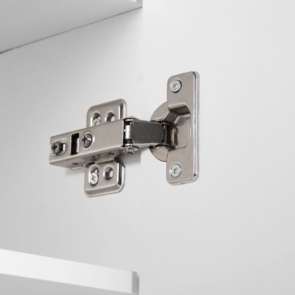 Mobile porta scarpe in truciolato bianco con 8 ripiani scomparti per scarpe e 2 ante soluzione moderna per l'ingresso