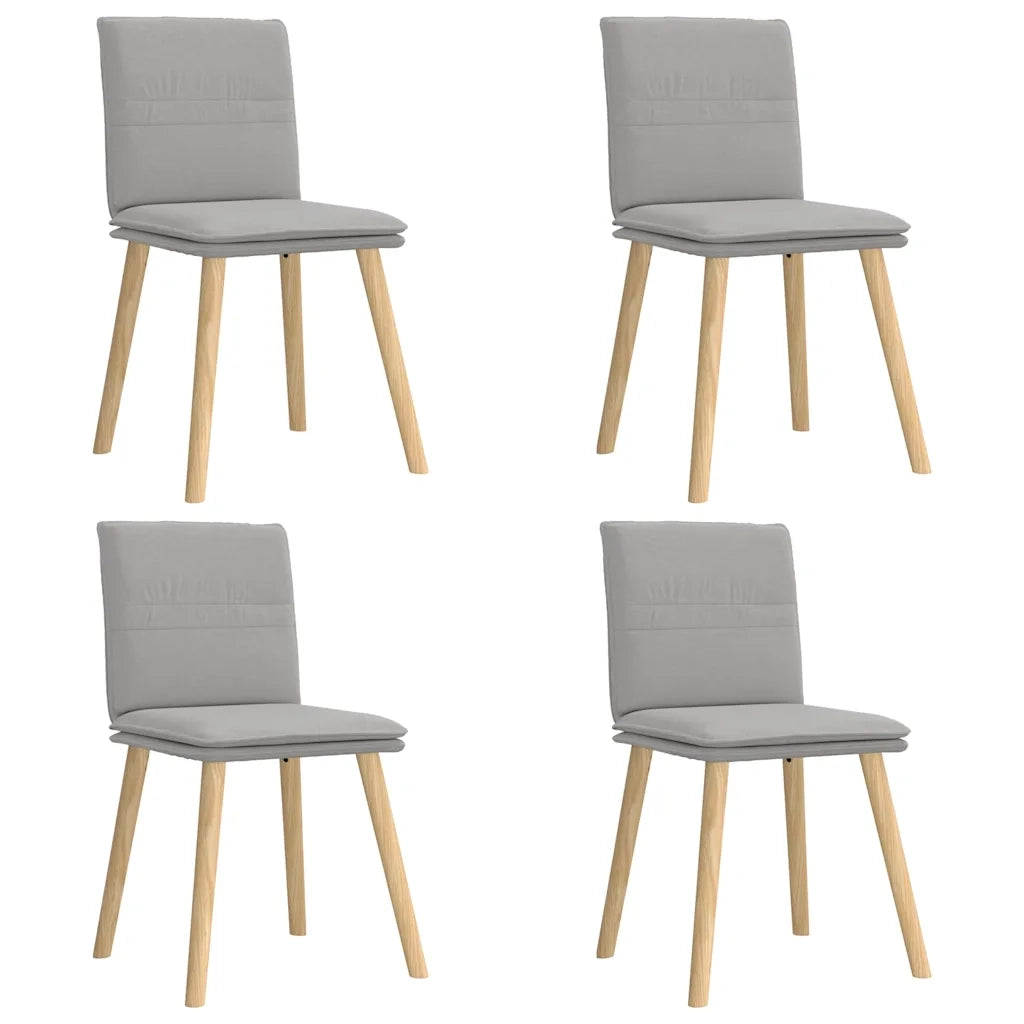 Sedie da Pranzo 4 pz Grigio Nuvola in Tessuto 3315364