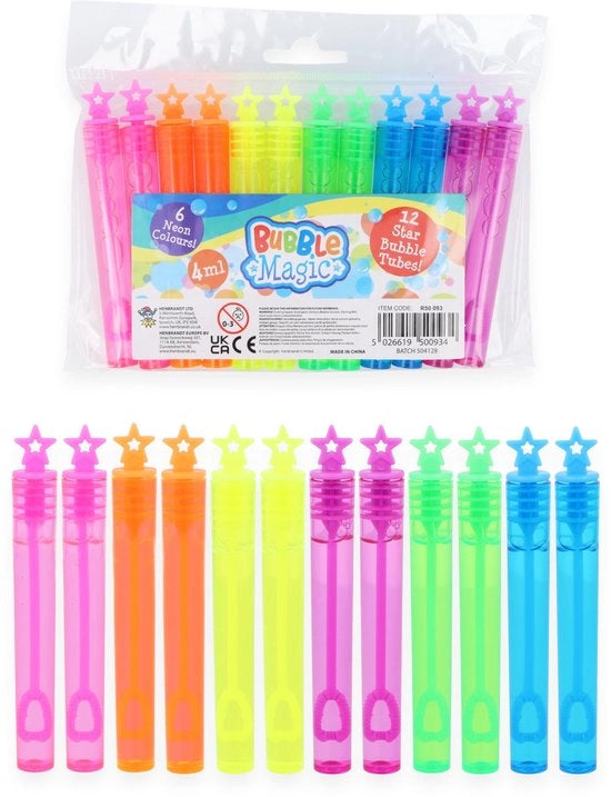Boccie neon 12 pezzi - 10,5 cm di lunghezza - Boccie da festa per bambini