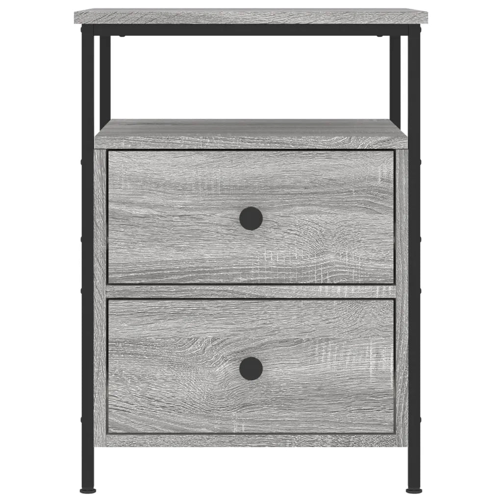 Comodini 2 pz Grigio Sonoma 44x45x60 cm in Legno Multistrato 826010