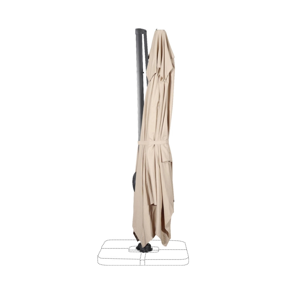 Ombrellone rettangolare, 3x4m, beige
