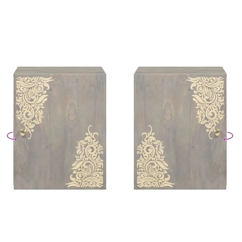 vidaXL Armadio da bagno a muro con porta Grigio 38 x 33 x 48 cm