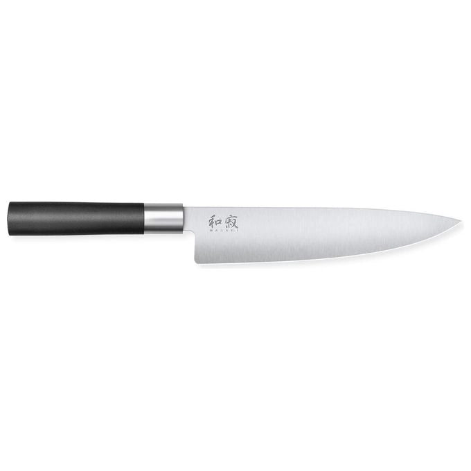 KAI 6720C Wasabi Black Coltello da Cuoco 20 cm Lama Acciaio 1K6 Durezza 58±1 HRC Manico Polipropilene con Polvere di Bamboo colore Nero