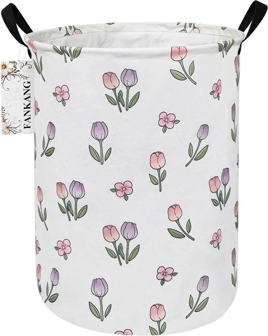 Opbergmanden per Cadeau, Linnen, Opvouwabili, Grande Capienza per Kinderkamer, Huis, Ufficio, Slaapkamer, Abbigliamento (Ronde Tulpen)