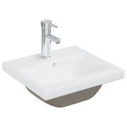 Lavabo da incasso con rubinetto 42 cm ceramica bianca 02_0002795