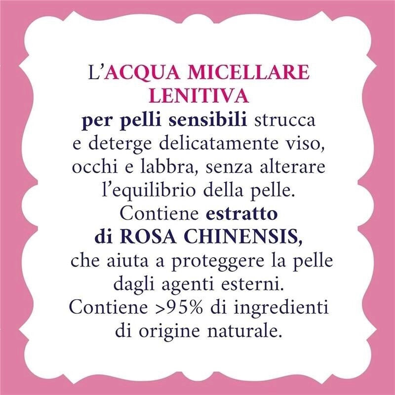 ACQUA MICELLARE ALLE ROSE 200 ML ALLA ROSA CANINA STRUCCA E LENISCE PER PELLI SENSIBILI