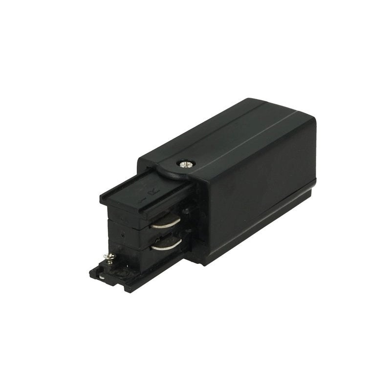 Kit Connettore Alimentazione Destra + Terminale Chiusura Colore Nero Per Binario Guida Trifase CB40203