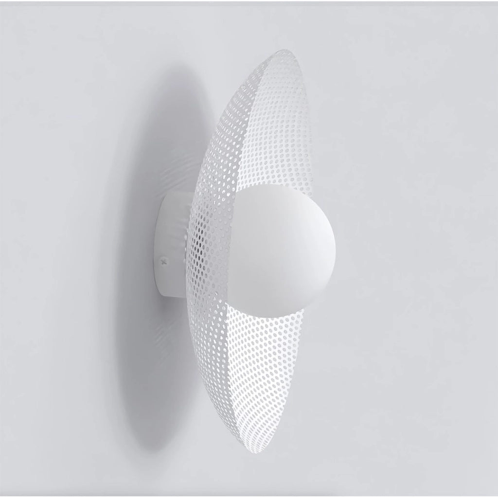 Lampada da parete Vibez in acciaio bianco