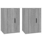 Mobili Porta TV a Parete 2 pz | Armadietto TV | Mobile Porta TV Grigio Sonoma 40x34,5x60 cm