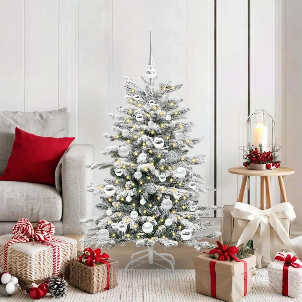 Albero di Natale Artificiale con Rami Pieghevoli Bianco 120 cm 3395627