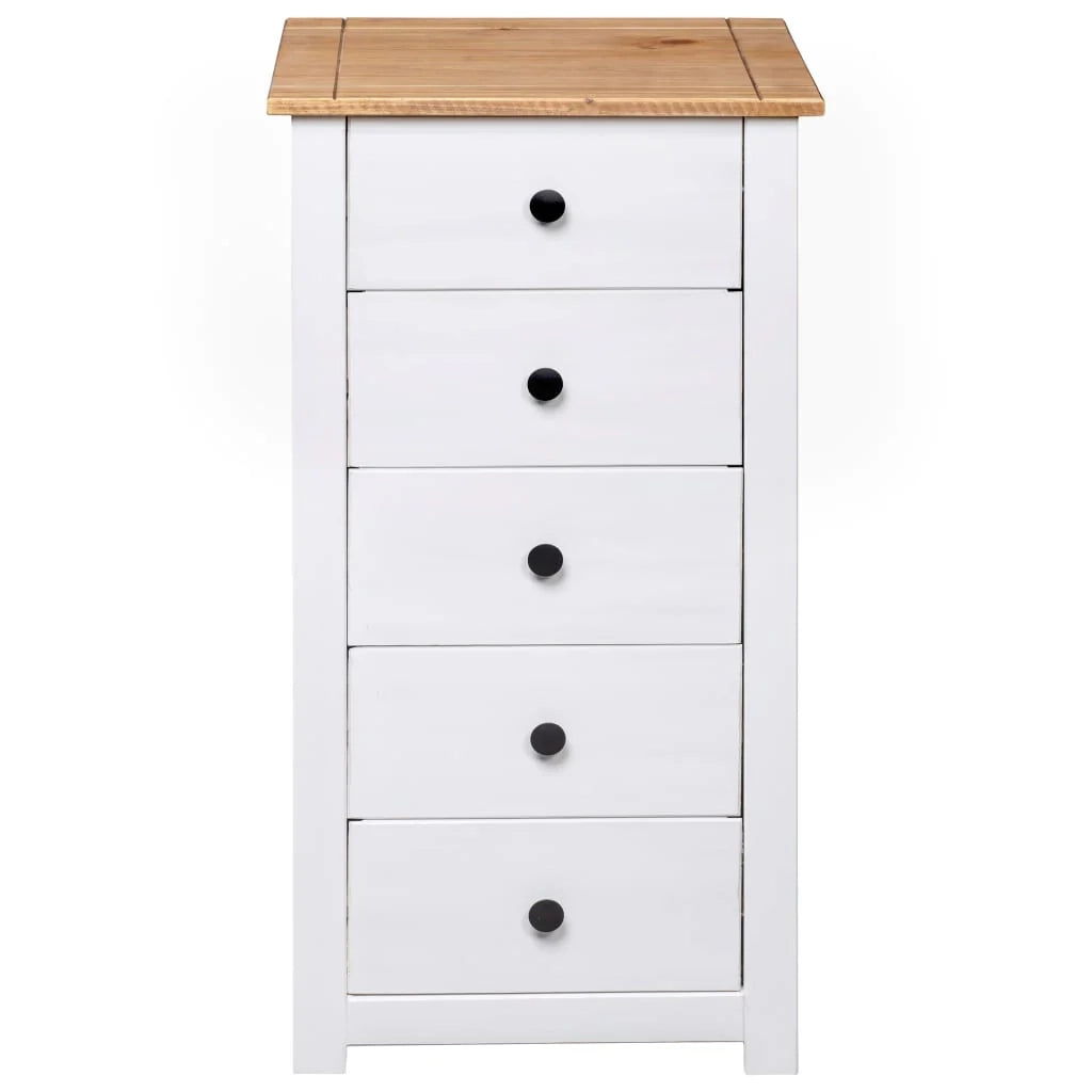Buffet credenza cassettiera armadio mobile contenitore organizer per cucina soggiorno salotto 46 ​​x 40 x 89 cm pino bianco 02_0030317