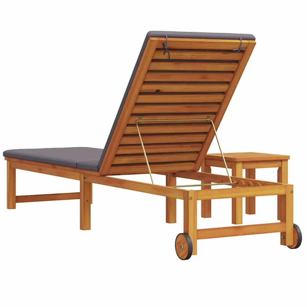 Lettino da sole 2 pcs Marrone Legno di Acacia Massello 3333833