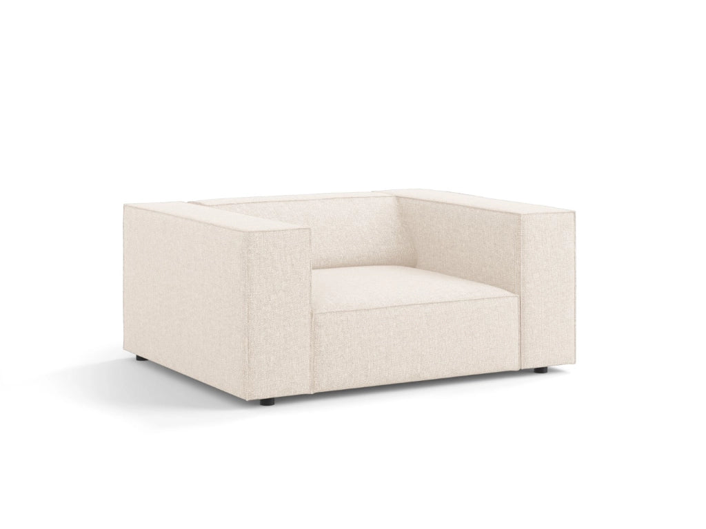 Cosmopolitan Design - Poltrona "Arendal" in ciniglia beige chiaro 