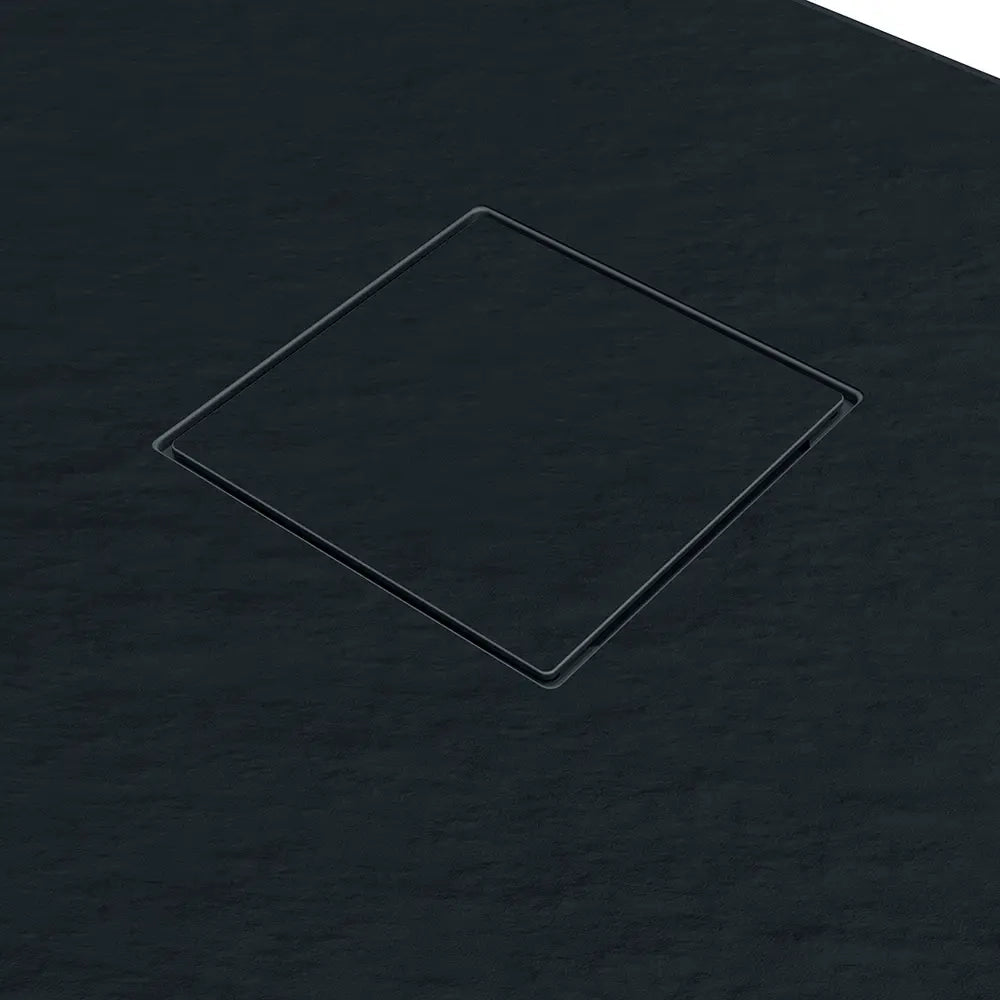 Piatto doccia 80x80 cm colore nero effetto pietra | Samos