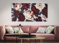 Dipinto Su Tela White/Red Flower Lightback150X3,8X76