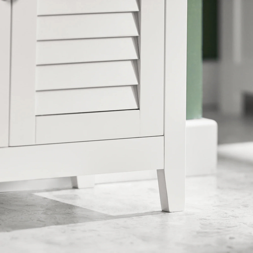 Mobiletto da Bagno salvaspazio Armadietto in Legno Bianco L60*P26*A90 cm, BZR13-W