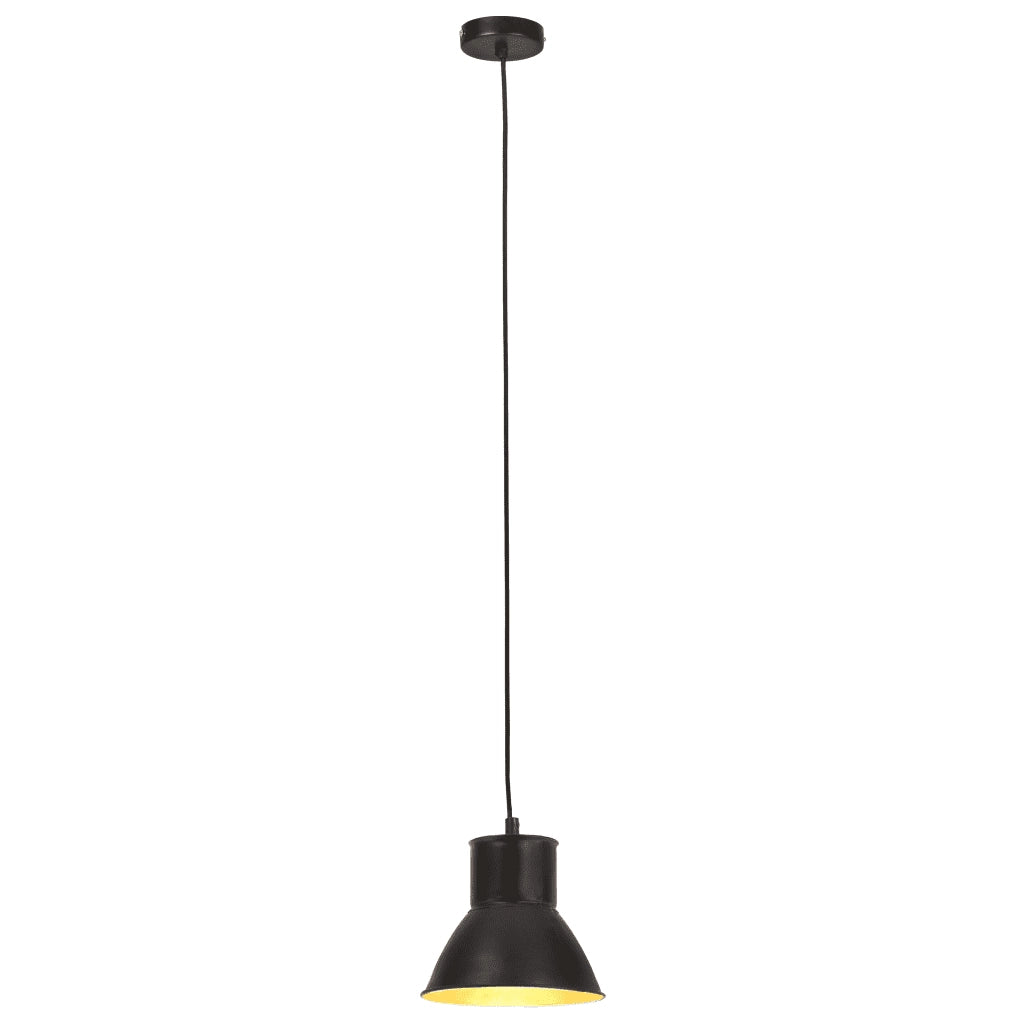 Lampada a Sospensione 25 W Nera Rotonda 17 cm E27 cod mxl 61719