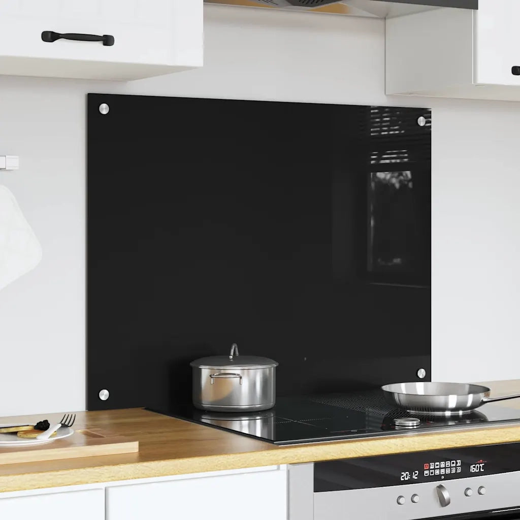 Schienale da cucina Nero 80 x 60 cm vetro temperato CFW9248888