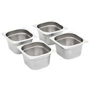 Contenitori Gastronorm 12 pz GN 1/6 100 mm in Acciaio Inox 50907