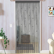 Tendal a Volo Decorativo in Grigio per Porta 90 x 245 cm - Protezione dagli Insetti - Porta da Balcone