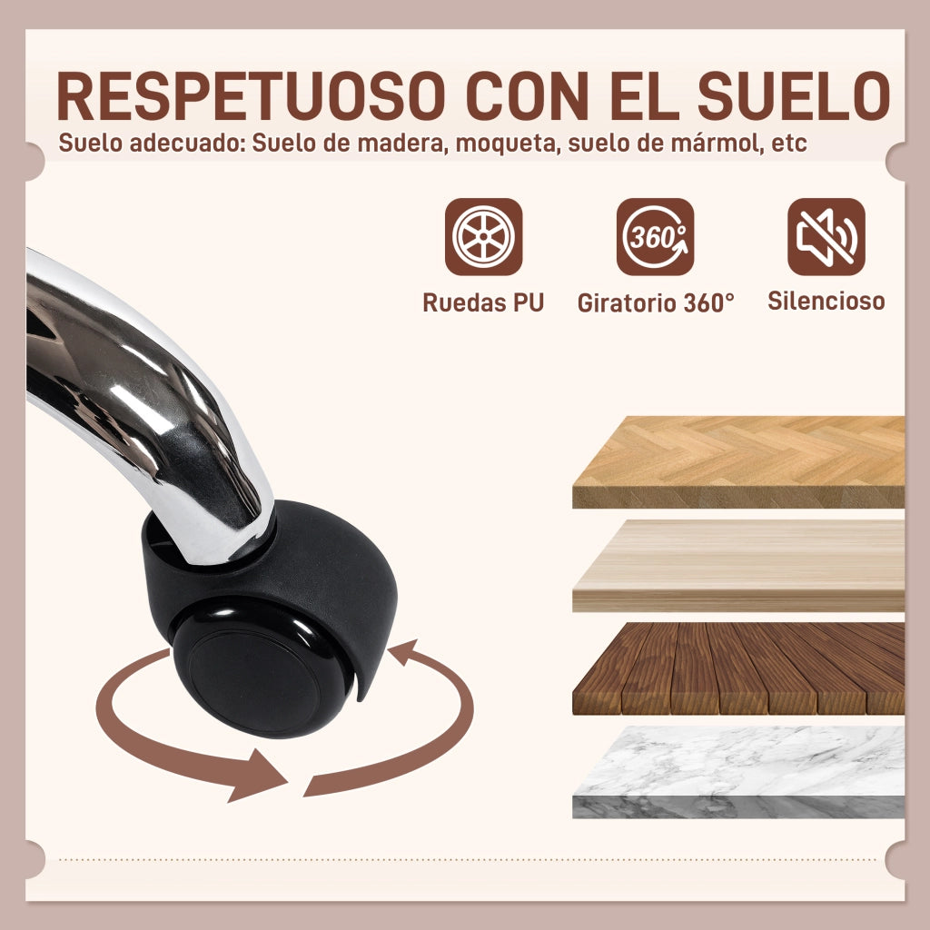 Sedia da Ufficio con Schienale e Seduta Imbottita ¨C zephmum ¨C Rosa