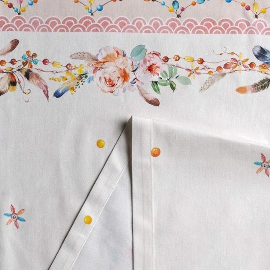 Tela da Tavolo in Cotone Beige 50x150 cm per Festa e Cena