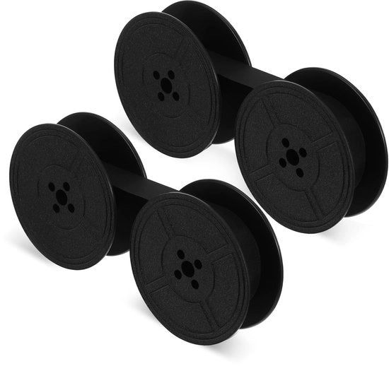 Ribbon per Macchina da Scrivere Universale - 2 Pezzi - Doppia Bobina - Classico Vintage - Nero - Adatto per la maggior parte delle macchine da scrivere - Lint per Macchina da Scrivere 

 Specifiche tecniche: 
 - 2 pezzi
 - Doppia bobina