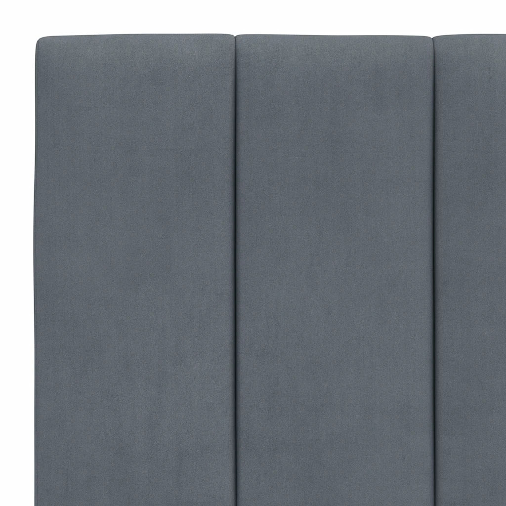 Cuscino Testiera Hanko Grigio Scuro 90 cm in Velluto CFW2617412
