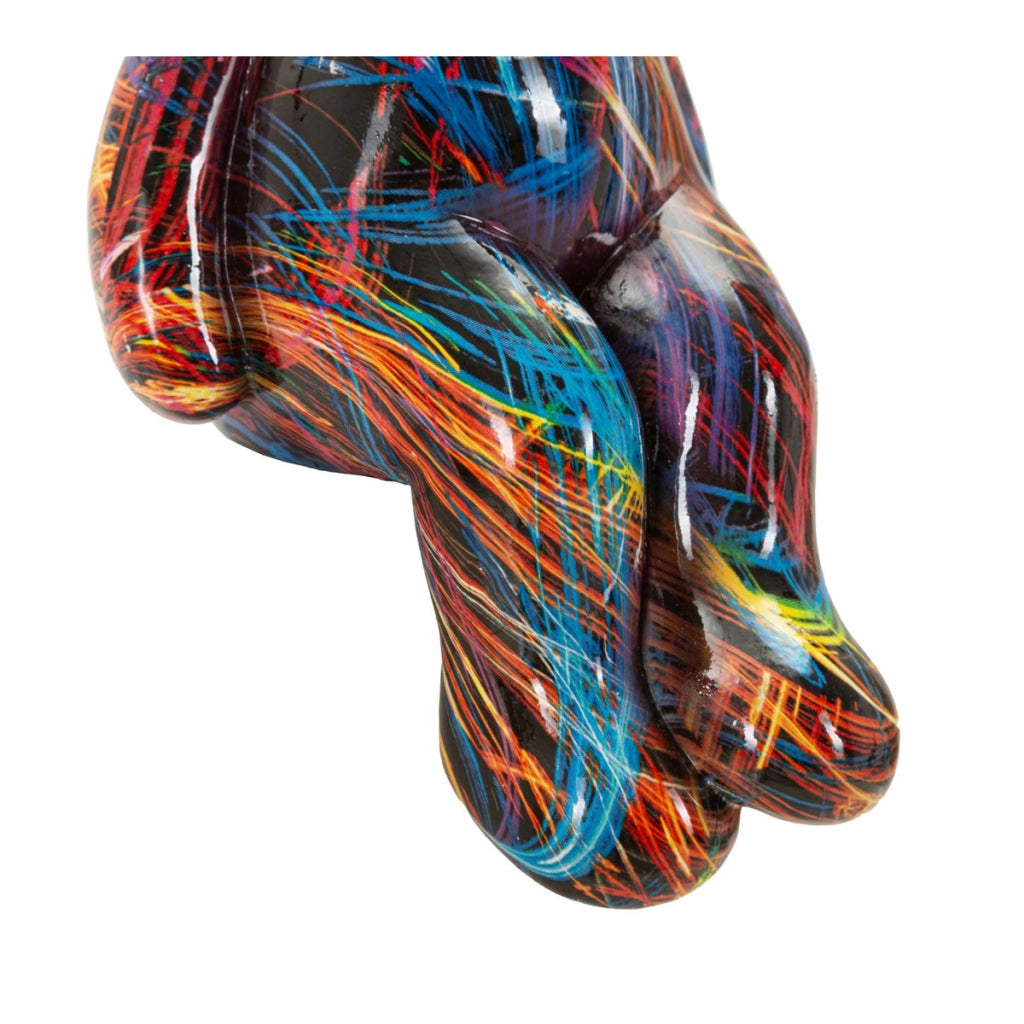 Scultura Orsetto 1, Multicolore, Poliresina, 12,5x9,5x25 cm